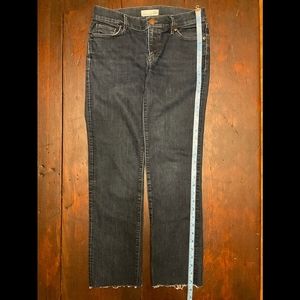 LOFT modern straight leg w/ frayed ankle Jean